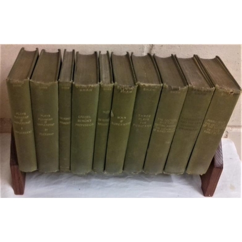 538 - George B. Shaw - 10 Volumes on a book trough