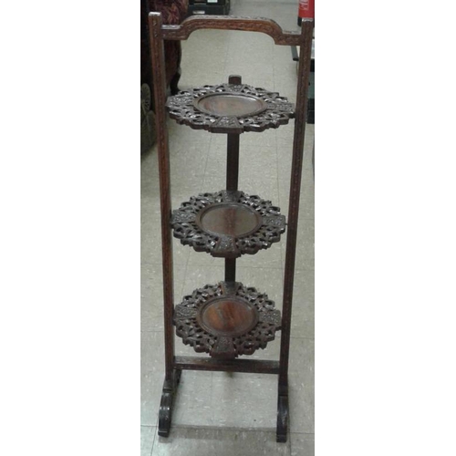 553 - Very Ornate Edwardian Three Tier Cake Stand