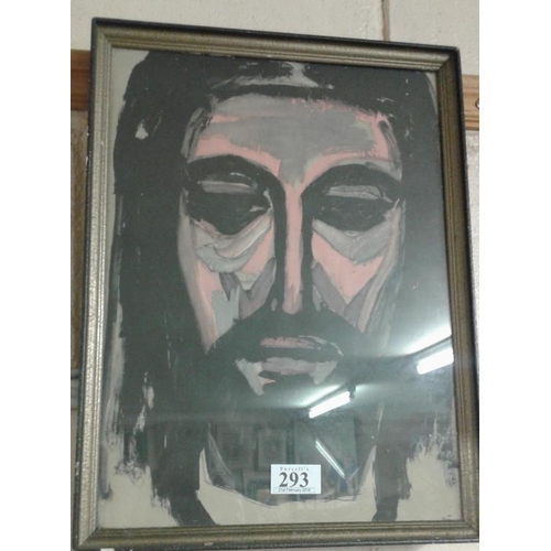 293 - Print 'Face of Christ' - Overall 12 x 16ins