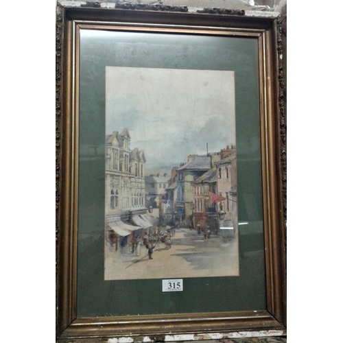 315 - Pair of Early 20th Century Watercolours - Continental Scenes - Signed Frances Hutchinson - Overall 1... 