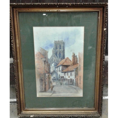 315 - Pair of Early 20th Century Watercolours - Continental Scenes - Signed Frances Hutchinson - Overall 1... 