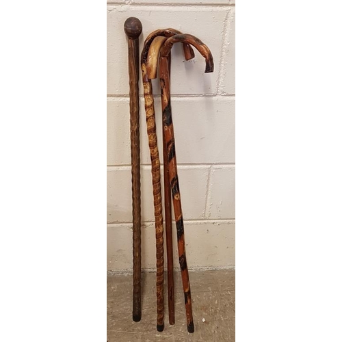23 - Collection of Four Walking Sticks