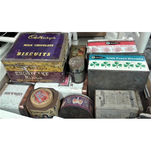 78 - Box of Vintage Shop Tins