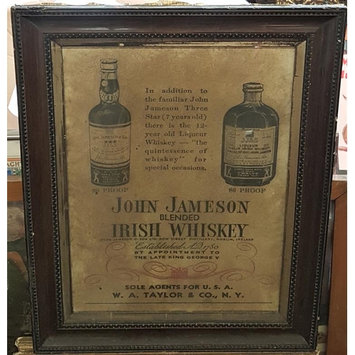 97 - John Jameson Blended Irish Whiskey Sign, c.18.5 x 23.5in