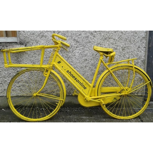 16 - Vintage Raleigh Messenger Boy's Bicycle (painted yellow)