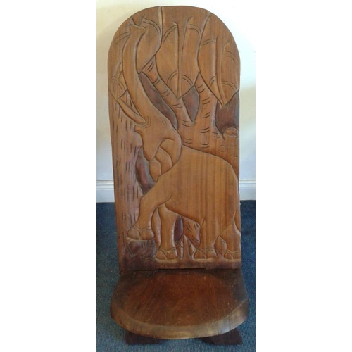 635 - Carved African 'Elephant' Chair