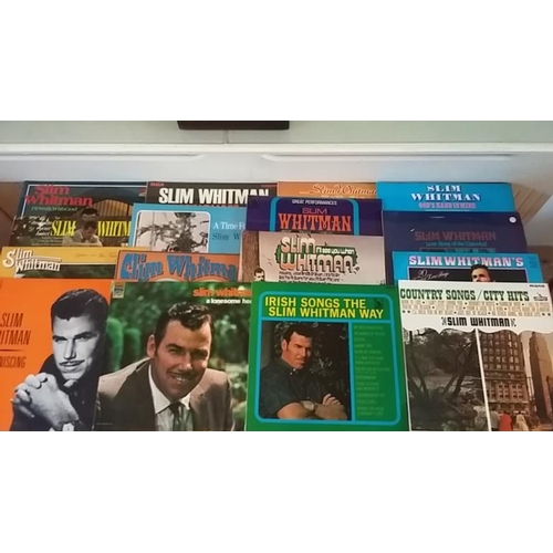 649 - Collection of Sixteen Slim Whitman1960's LPs to include 'Irish Songs the Slim Whitman Way'