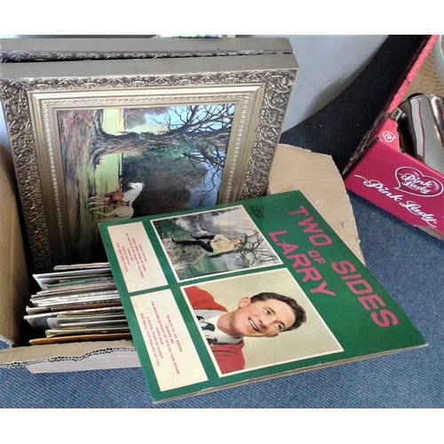 655 - Box of Music Albums, First Day Covers and Pictures to include Larry Cunningham, Dermot O'Brien, etc.