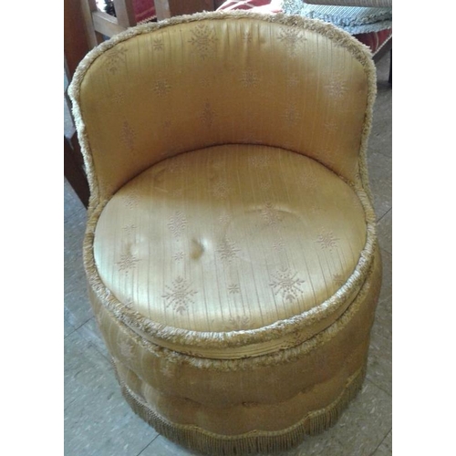 63a - Small Gold Coloured Upholstered Chair