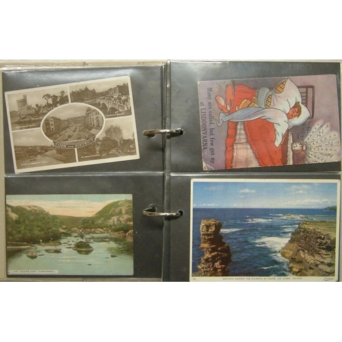 15 - Album of Irish and World Postcards c. 140 - Cork, Dublin, Wicklow, Waterford, Kerry, Clare