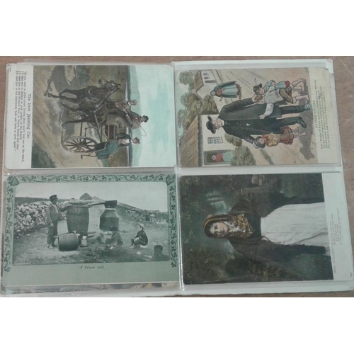 17 - Collection of Irish and French postcards, c1900