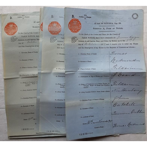 23 - Carlow Interest - Seven documents regarding Pub Licences 1894-1898