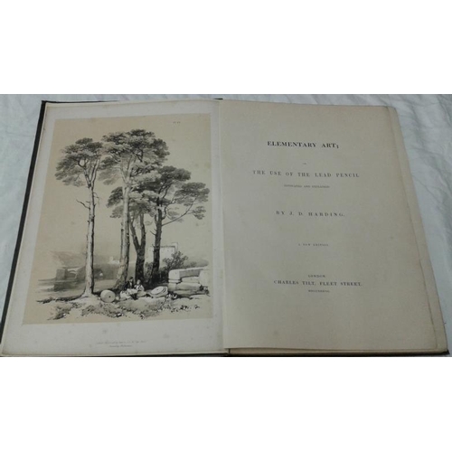 41 - J. D. Harding - 'Elementary Art' (1838). Folio. Lithograph plates.