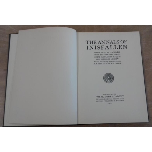 52 - 'The Annals of Inisfallen'. Reproduced in Facsimile from the original manuscript. With a Descriptive... 