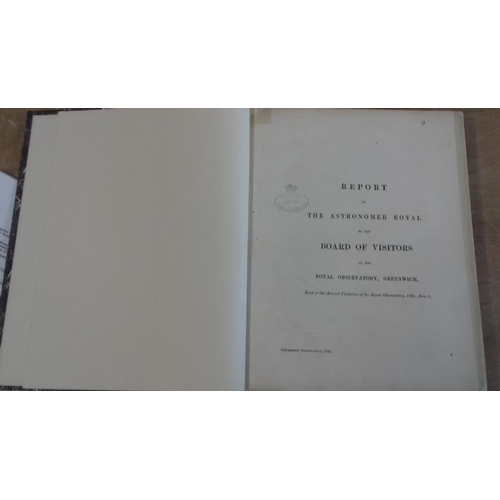 56 - 'Report of the Astronomer Royal' (1867). Folio. Fine binding;   and 'The Scientific Transactions of ... 