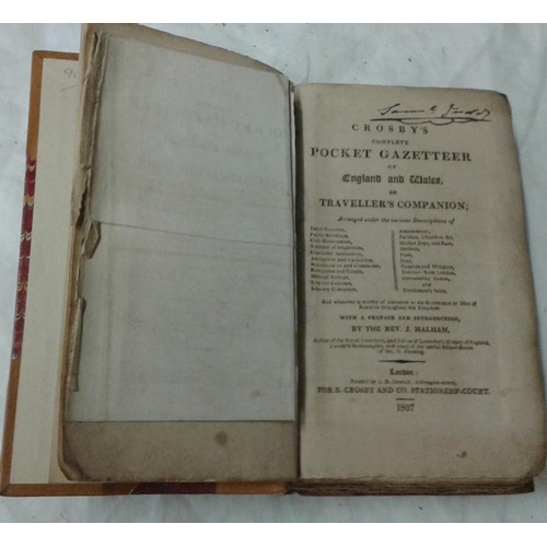 70 - Crosby's Gazetteer of England and Wales' (1807). Two Folding maps. Fine binding.