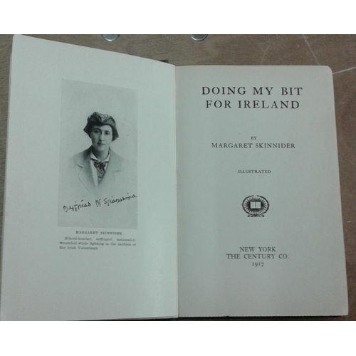 93 - 'Doing My Bit for Ireland' by Margaret Skinnider.   1917.  cloth.   photographs.