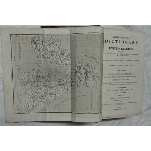 102 - B. P. Capper - 'Dictionary of the United Kingdom' (1808). Numerous folding maps: Ireland, Scotland, ... 