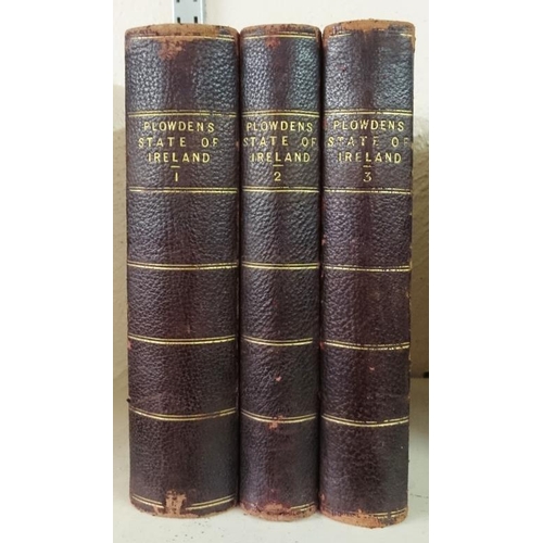 526 - Francis Plowden 'An Historical Review of the State of Ireland' 1803.  1st Edition.  Three Volumes. Q... 