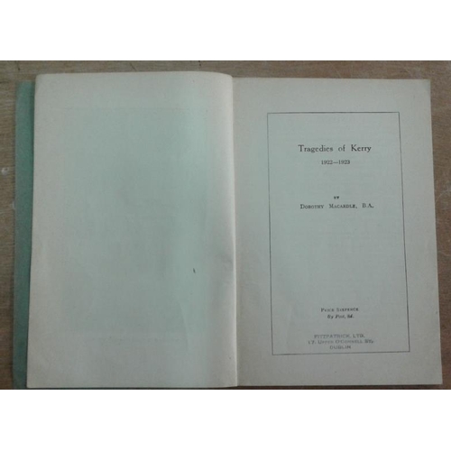 531 - 'Tragedies of Kerry' by Dorothy Macardle (1924).  Wrappers.