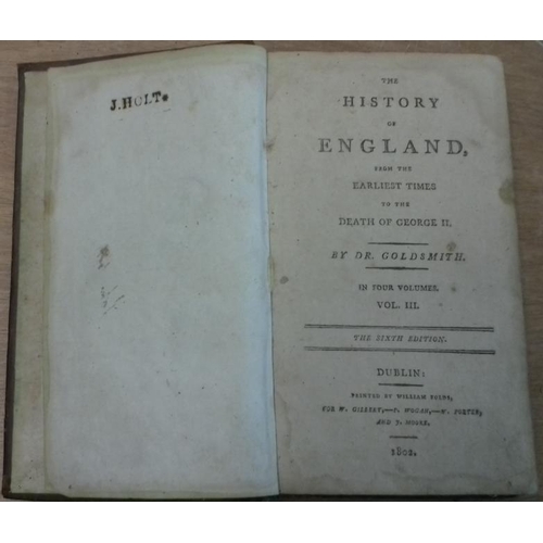 539 - Dr. Goldsmith - 'The History of England from the Earliest Times to the Death of  George II' - Volume... 