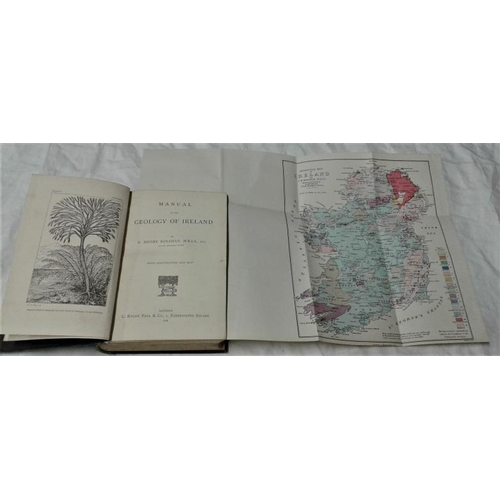 542 - G. H. Kinahan - 'Manual of the Geology of Ireland' (1878). 1st Edition. Folding colour map and plate... 