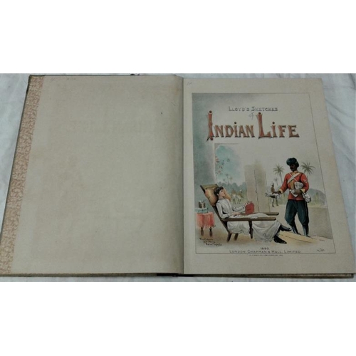 545 - E. Lloyd - 'Lloyd's Sketches of Indian Life' (1890) 1st Edition. Folio. Colour plates.