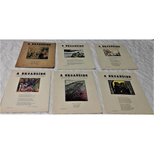 553 - Cuala Press Broadsides (1937). 12 Broadsides illustrated by Jack B. Yeats - January - December 1937 ... 