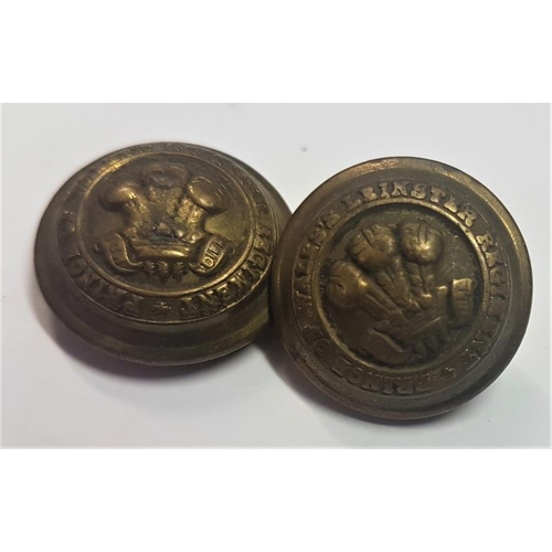 80 - Pair of Prince of Wales Leinster Regiment Uniform Buttons