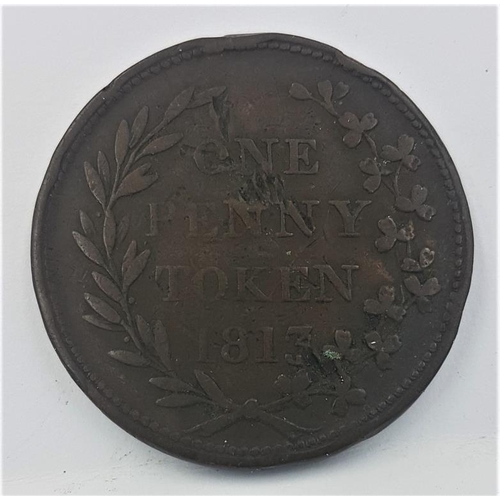 106 - Strabane G Irvine One Penny Token 1813