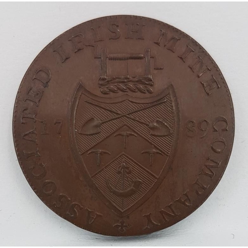 107 - Cronebane Half Penny Token 1789 Unc.