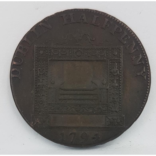 111 - Dublin Half Penny Token 1794 