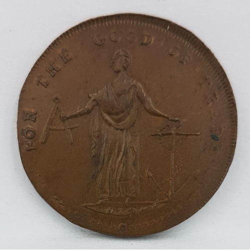 123 - Dublin Half Penny Token 1795 