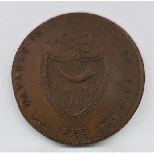 123 - Dublin Half Penny Token 1795 