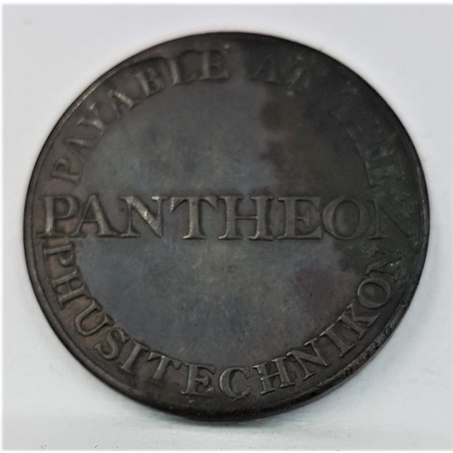 132 - Dublin Pantheon Half Penny Token 1802