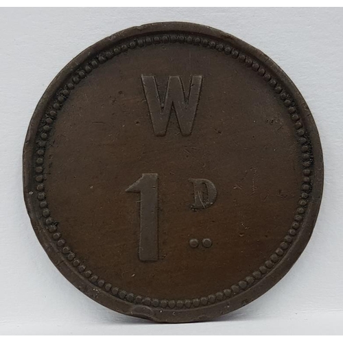135 - Coalisland, Wilson Bros Penny Token 1863