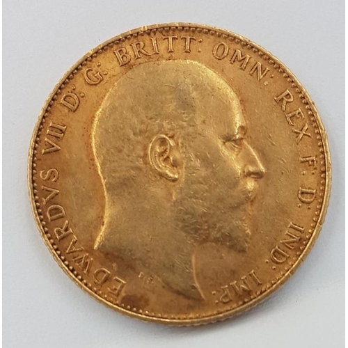 259 - GB, Edward VII Gold Sovereign, 1910