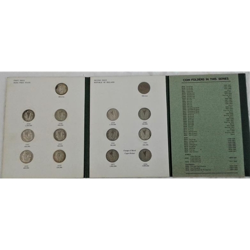 227 - Ireland Free State Shillings - full set in green folder