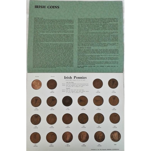 232 - Ireland Free State Pennies, complete in attractive descriptive folder by Coinoisseurs Dublin