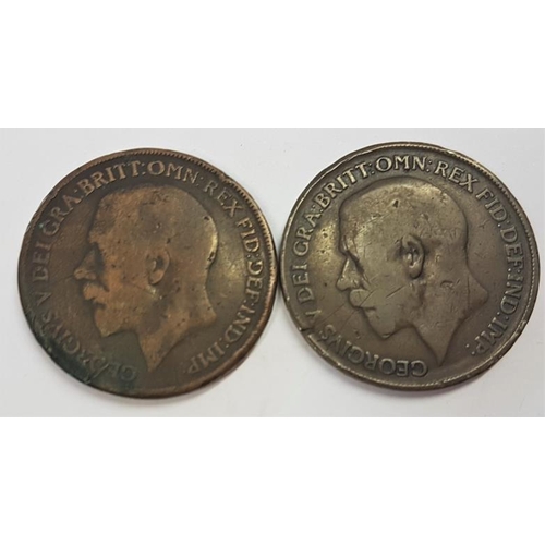 264 - Two Great Britain Double Headed Pennies