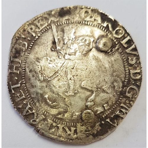 268 - Charles I 1625-49 halfcrown, previous mounting solder marks