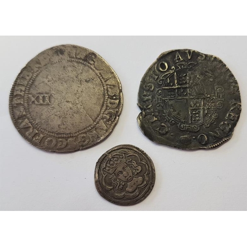 272 - GB Hammered Silver Coinage (3) - James I Shilling, Charles I Shilling & Henry VII Groat