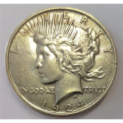 292 - USA Silver Peace Dollar 1924