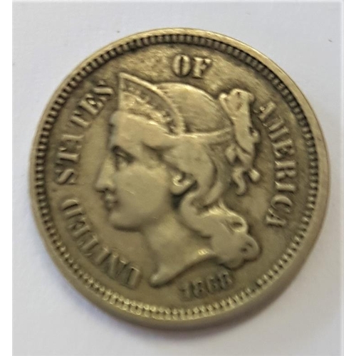 294 - USA 3 Cent 1868