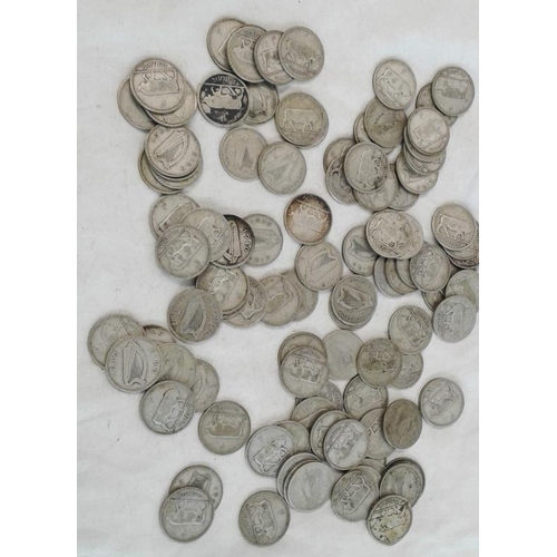 250 - 100 Irish Silver Shillings 1928-42 various