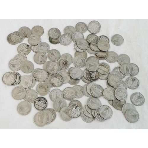 255 - 100 Irish Silver Shillings 1928-42 various