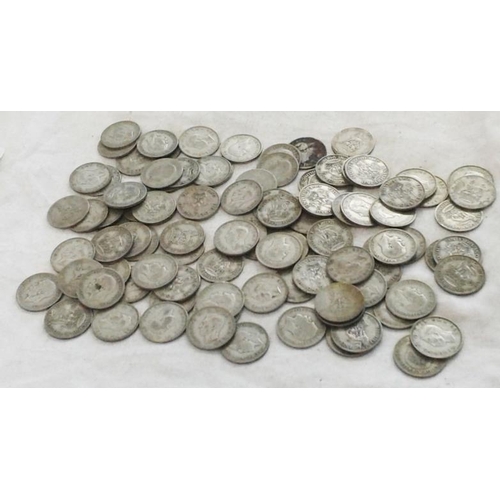 289 - GB 100 Silver Shillings 1920-46 various