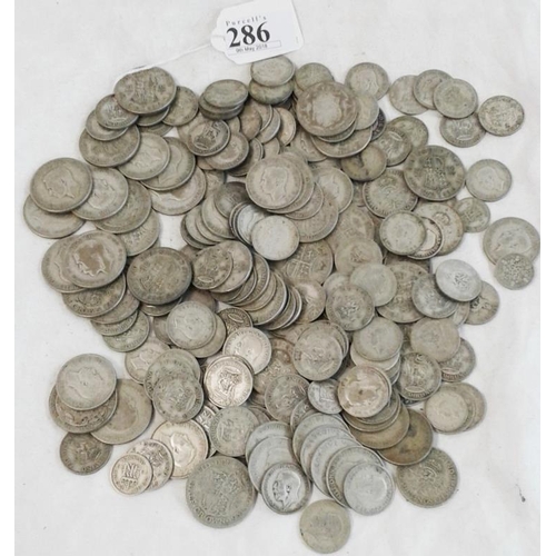 286 - GB Silver Coinage 1920-46 c. grams