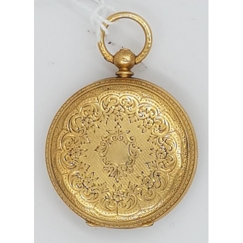 306 - 18ct Gold Case Waltham Pocket Watch, case Hallmarked Birmingham c.57grams