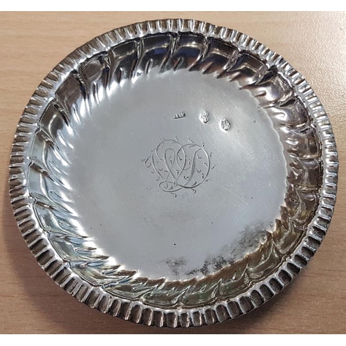 414 - Irish Silver Trinket Dish, Hallmarked Dublin, late 18th Century by Matthew West, c.10cm diameter, c.... 